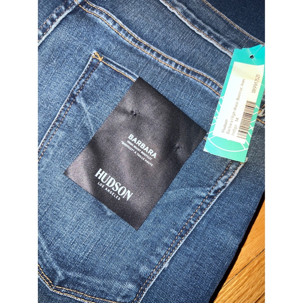 Hudson Barbara High Waist Bootcut Jeans Size 32 Cyclone Dark Wash Indigo Denim - Picture 4 of 16